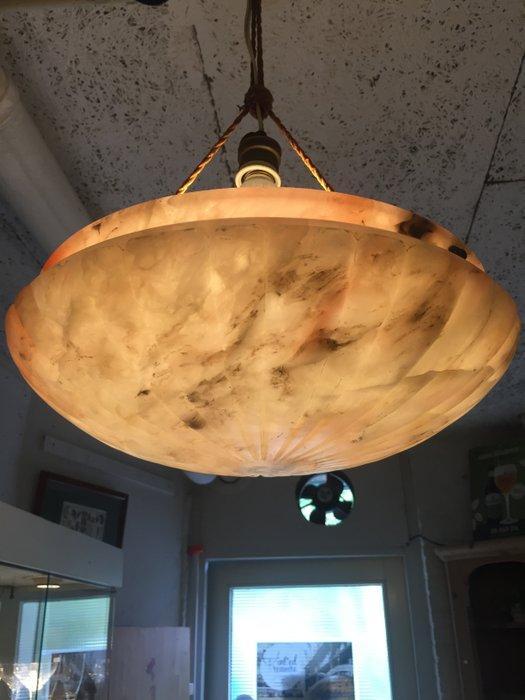 Lamp - Albast - Pink Alabaster lamp, Antiek en Kunst, Curiosa en Brocante