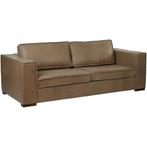 Leren bank Fine - 3 zits - Vintage Taupe (taupe/bruin) -, Huis en Inrichting, Banken | Bankstellen, Nieuw, Ophalen of Verzenden