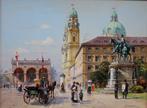 Detlef Nitschke (b. 1935) - Street scene on the Odeonsplatz