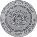 Ghana. 10 Cedis 2023 Eagle and Raven - Life Quotes - Antique