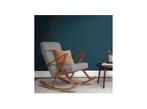 Sternzeit Lounge Chair Retrostar Rocker I Walnut-Grey, Huis en Inrichting, Nieuw