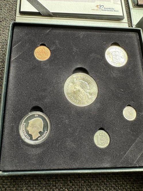 Nederland. Diverse zilveren uitgifte in cassette (Zonder, Postzegels en Munten, Munten | Nederland