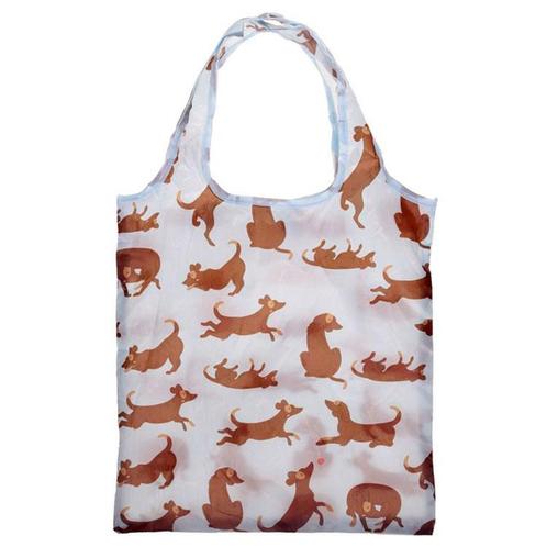 Opvouwbaar tasje Actieve Honden Bruin - Lichtblauw - 38x37cm, Sieraden, Tassen en Uiterlijk, Tassen | Schoudertassen, Nieuw, Ophalen of Verzenden