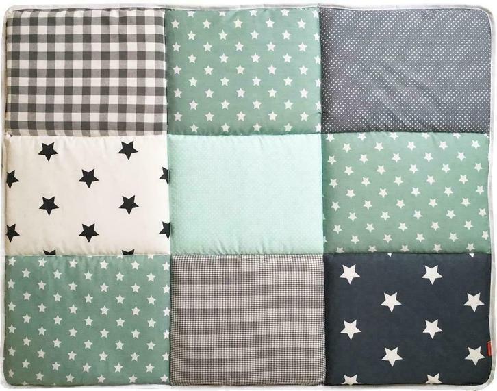 Boxkleed Zeegroene Sterren, Kinderen en Baby's, Boxen, Nieuw, Boxkleed, Ophalen of Verzenden