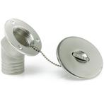 Dekvuldop Water 45 graden met Verzonken Hendel 38mm Rvs, Watersport en Boten, Ophalen of Verzenden, Nieuw