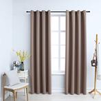 vidaXL Gordijn verduisterend met metalen ringen 2 st 140x225, Verzenden, Nieuw