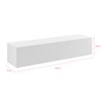 Zwevend kastje Evaton 140x33x30 cm wit mat, Huis en Inrichting, Kasten | Dressoirs, Verzenden, Nieuw
