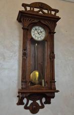 Wandklok - Art Nouveau Hout, Messing - 1850-1900, Antiek en Kunst