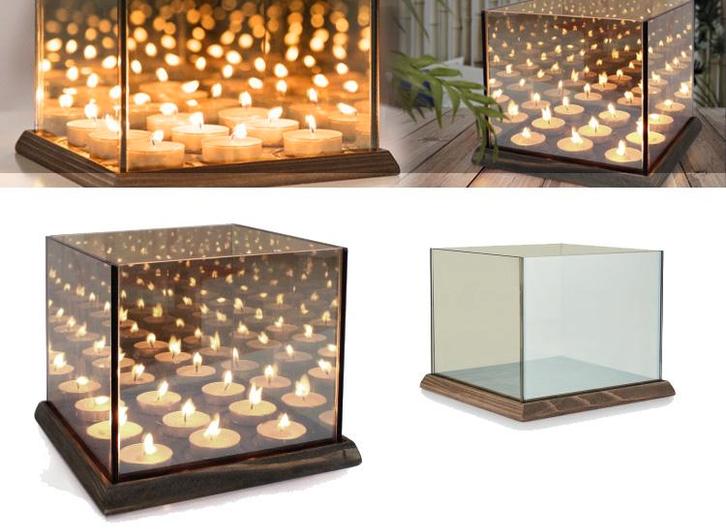 Never-ending Light Cube Waxinelichtjes houder, Huis en Inrichting, Woonaccessoires | Kandelaars en Kaarsen, Nieuw, Verzenden