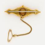 Broche - 14 karaat Geel goud - Diamant