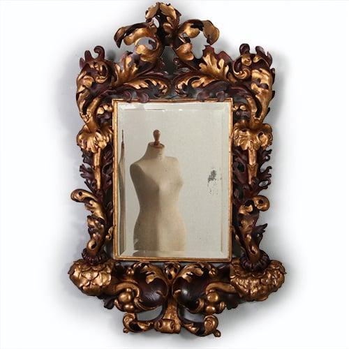 Grote formaat Italiaans barok spiegel  hout geneden lijst ve, Antiek en Kunst, Antiek | Spiegels, Ophalen of Verzenden