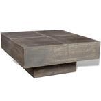 vidaXL Salontafel vierkant massief mangohout donkerbruin, Verzenden, Vierkant, Nieuw, 50 tot 100 cm