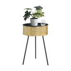[en.casa] Salontafel Gällivare rond zwart en goud 65xØ40 cm, Huis en Inrichting, Tafels | Bijzettafels, Verzenden, Nieuw