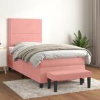 vidaXL Boxspring met matras fluweel roze 80x200 cm, Eenpersoons, Verzenden, Nieuw, 80 cm