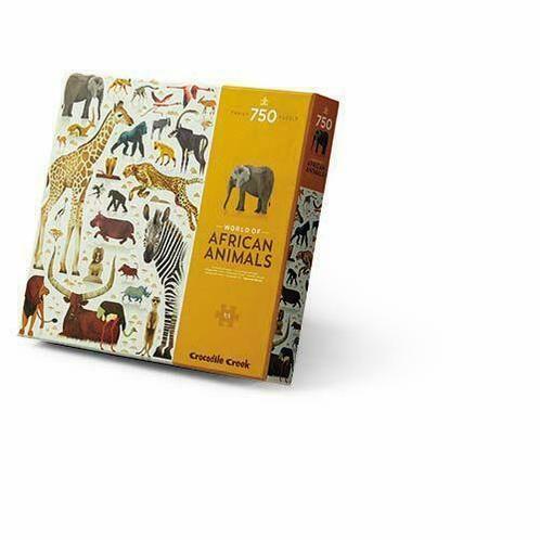Crocodile Creek Puzzel World of African Animals - 750 stukje, Kinderen en Baby's, Speelgoed | Kinderpuzzels, Nieuw, Meer dan 50 stukjes