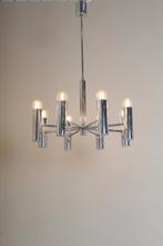 Vintage design chroom hanglamp Hustadt Leuchten, Huis en Inrichting, Lampen | Hanglampen, Zo goed als nieuw, Metaal, Space age