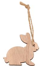 Houten gelukspoppetjes Easter Bunny naturel aan touw, Diversen, Pasen, Verzenden, Nieuw
