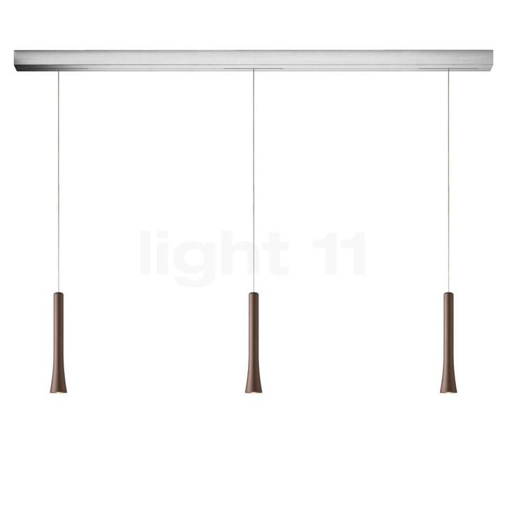 Oligo Rio Hanglamp 3-lichts LED, bruin (Hanglampen), Huis en Inrichting, Lampen | Hanglampen, Nieuw, Verzenden