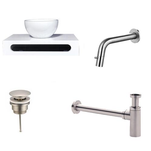 Sani Royal Solid Surface Waskom Rond met Solid, Tuin en Terras, Waterpartijen en Fonteinen