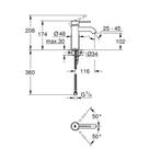 Wastafelmengkraan Grohe Essence Opbouwkraan Hard Graphite, Doe-het-zelf en Verbouw, Sanitair, Ophalen of Verzenden, Nieuw