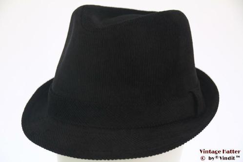 Trilby Hawkins zwart bruin blauw ribfluweel 57, 58, 59 en 60, Kleding | Heren, Hoeden en Petten, Hoed, Nieuw, Ophalen of Verzenden