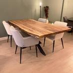 Walnoot houten boomstam eettafel behandeld of onbehandeld