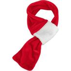 Kerst sjaal fluweel look 90 cm rood/wit, Verzenden, Nieuw