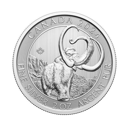 Zilveren munt Ice Age 2024 2 troy ounce, Postzegels en Munten, Edelmetalen en Baren, Verzenden