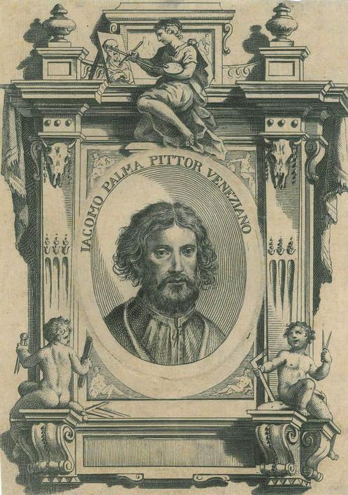Portrait of Palma Vecchio, Antiek en Kunst, Kunst | Etsen en Gravures