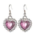 Fako Bijoux® - Oorbellen - Hanger - Hart - Titanic - Roze, Sieraden, Tassen en Uiterlijk, Verzenden, Nieuw