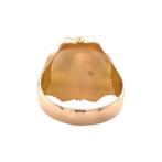 Gouden vintage ring met hematiet 18 krt, Sieraden, Tassen en Uiterlijk, Ringen, Ophalen of Verzenden, Nieuw