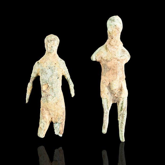 Etruscan Bronzen Figuren (Zonder Minimumprijs), Antiek en Kunst, Antiek | Overige Antiek