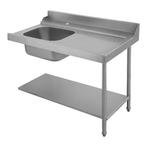 Aanvoertafel links met onderschap + achteropstand | 1200mm, Verzenden, Nieuw in verpakking