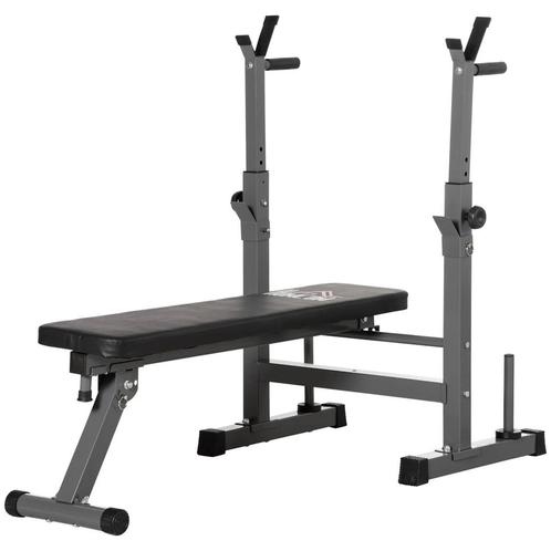 TRUUSK Verstelbare Opvouwbare Halterbank Met Halterrek Fitne, Sport en Fitness, Fitnessapparatuur, Nieuw, Verzenden