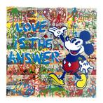 Koen Betjes (1992) - Mickey Mouse x Love is the Answer x, Antiek en Kunst, Kunst | Schilderijen | Modern