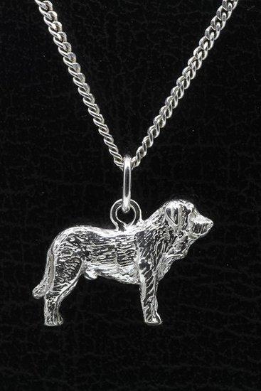 Zilveren Mastin Espagnol ketting hanger - groot, Sieraden, Tassen en Uiterlijk, Kettinghangers, Verzenden