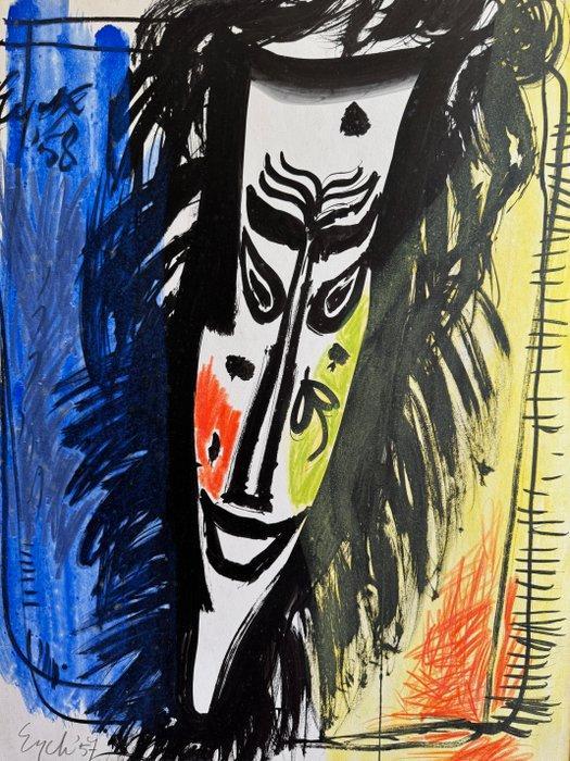 Charles Eyck (1897-1983) - Masker, Antiek en Kunst, Kunst | Schilderijen | Modern
