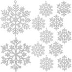 Ruhhy Set van 12 Glitter Sneeuwvlokken - Perfecte Kerstbo..., Diversen, Kerst, Ophalen of Verzenden, Nieuw