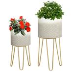TRUUSK Bloempotten Set Van 2 Plantenstandaard Overpot Frame, Verzenden, Nieuw