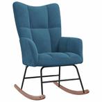 Schommelstoel Fluweel Blauw - Retourdeal - Chic & Duurzaam, Huis en Inrichting, Stoelen, Ophalen of Verzenden, Nieuw, Blauw, Modern