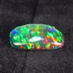 15,77 Ct Natuurlijke Zwarte Vuur Opal Cabochon - Hoogte: