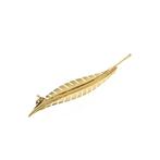 Gouden veer broche | Vintage (gouden broche, geelgoud), Sieraden, Tassen en Uiterlijk, Broches, Ophalen of Verzenden, Gebruikt