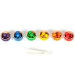 Grapat - 6 houten bakjes, 36 knikkers en pincet, Nieuw