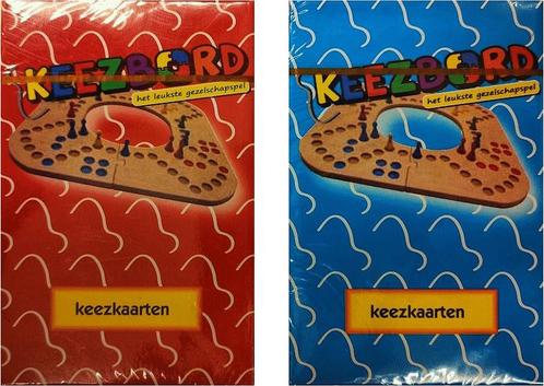 Keezbord Keezkaarten (Rood of Blauw) | Keezbord -, Hobby en Vrije tijd, Gezelschapsspellen | Bordspellen, Nieuw, Verzenden