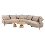 June Mykonos modulaire hoek loungeset 5 delig teak latte 4, Tuin en Terras, Tuinsets en Loungesets, Ophalen of Verzenden, Nieuw