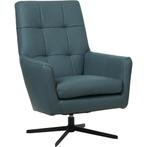 Leren draaifauteuil Central - Toledo Whale (blauw/grijs), Huis en Inrichting, Fauteuils, Nieuw, Ophalen of Verzenden, 75 tot 100 cm