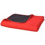 vidaXL Dubbelzijdige quilt bedsprei rood en zwart 220x240 cm, Huis en Inrichting, Slaapkamer | Beddengoed, Verzenden, Nieuw