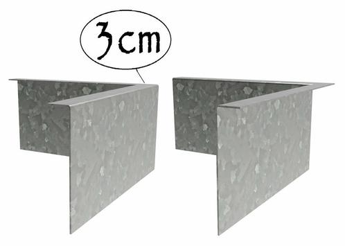 Verzinkt staal gezet 90° hoek 30x30x0,2x39cm, Tuin en Terras, Bielzen en Borders, Minder dan 100 cm, Nieuw, Overige materialen