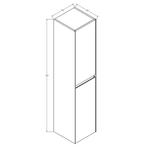 Kolomkast Sanimar Murcia Omkeerbaar Wit 160 x 35 x 35 cm, Huis en Inrichting, Ophalen of Verzenden, Nieuw