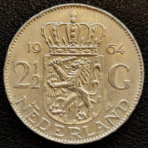 Nederlandse zilveren Juliana Rijksdaalder 1964, Postzegels en Munten, Munten | Nederland, Losse munt, Koningin Juliana, Zilver